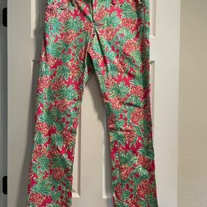Lilly Pulitzer jeans. These jeans are so cute and are stretchy!
